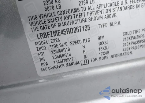 2024 Buick Envision Preferred Awd from USA, damaged, VIN LRBFZME45RD067135